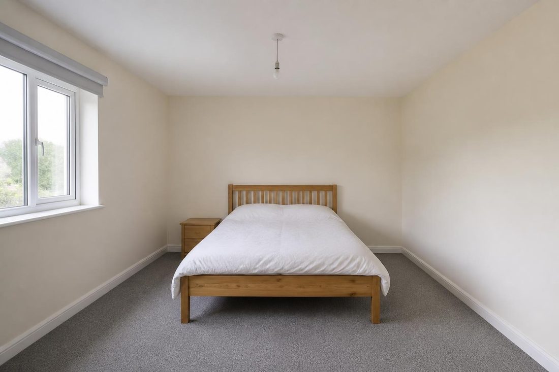 Plain bedroom before